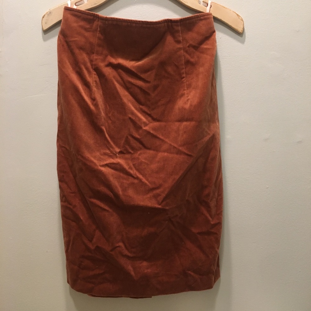Corduroy Rust Copper Skirt